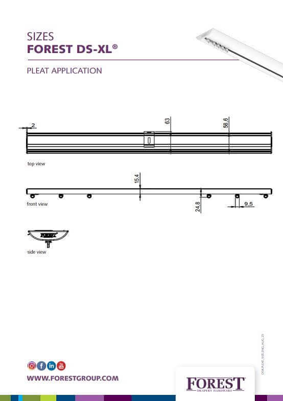 DS-XL Manual Pleat application